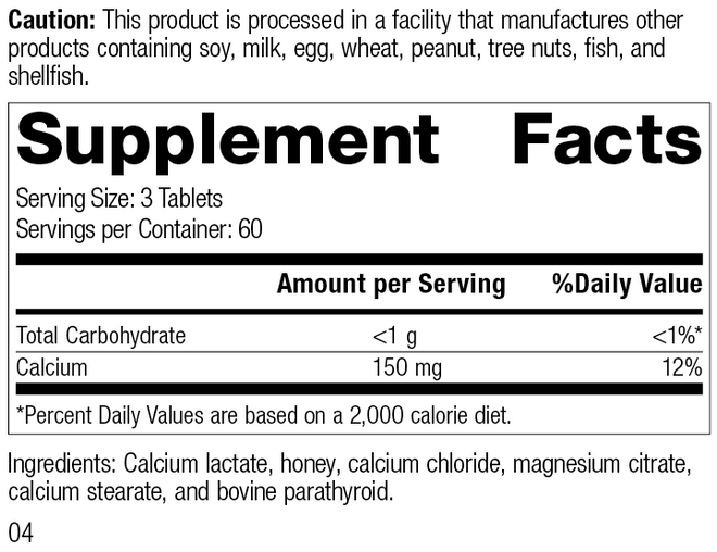 Cal-Ma Plus®, 180 Tablets, Rev 04 Supplement Facts