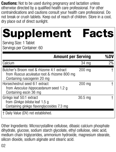 Vascular Care Complex, Rev 02 Supplement Facts