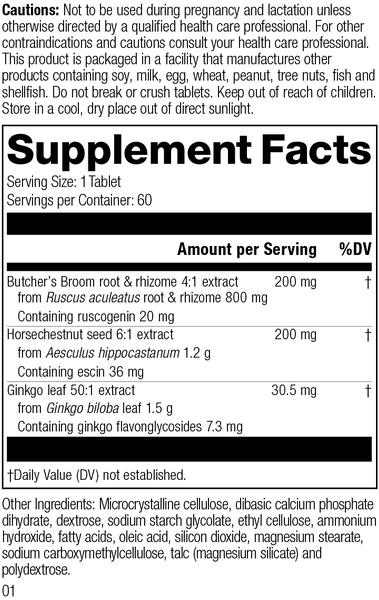 Vascular Care Complex, Rev 01 Supplement Facts